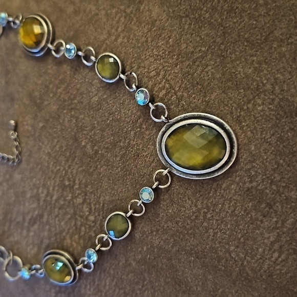 LIA SOPHIA Olive Faceted Oval Chain Necklace - Picture 3 of 7